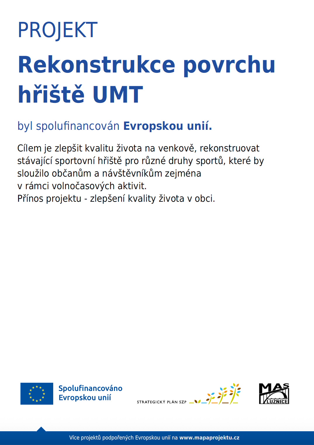 Rekonstrukce povrchu hřiště UMT